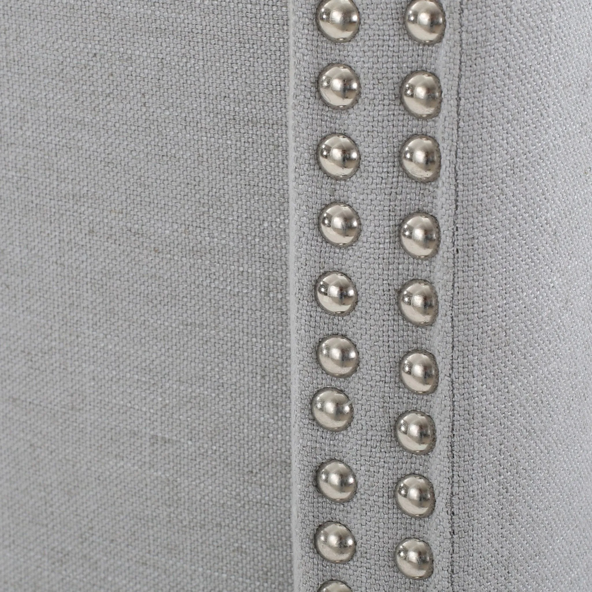 Button Tufted Fabric King/Cal King Headboard with Nailhead Accents - NH026992