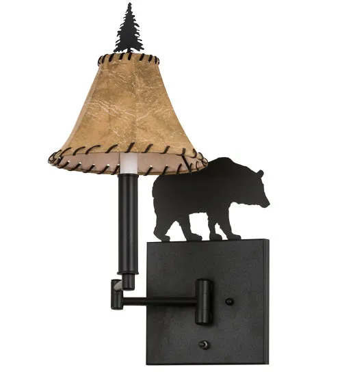 Cabin Bear Swing Wall Sconce
