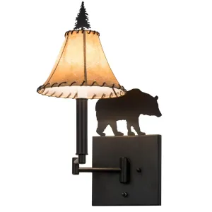 Cabin Bear Swing Wall Sconce dining table decor, bar servingware