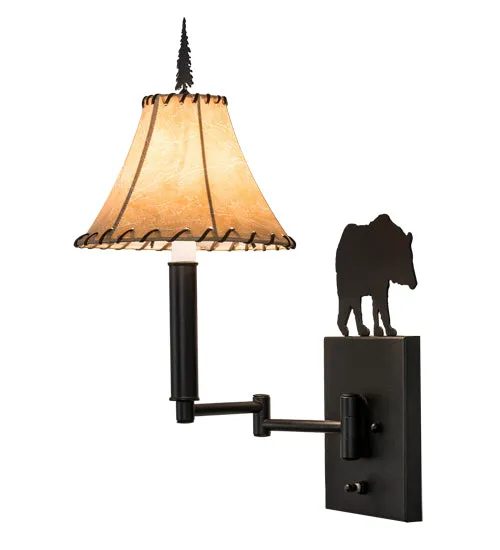 Cabin Bear Swing Wall Sconce