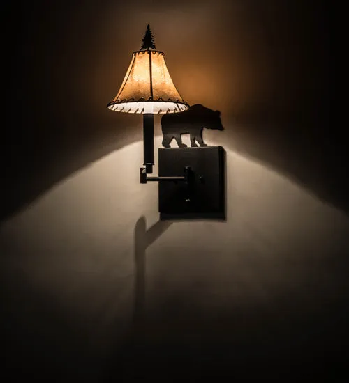 Cabin Bear Swing Wall Sconce