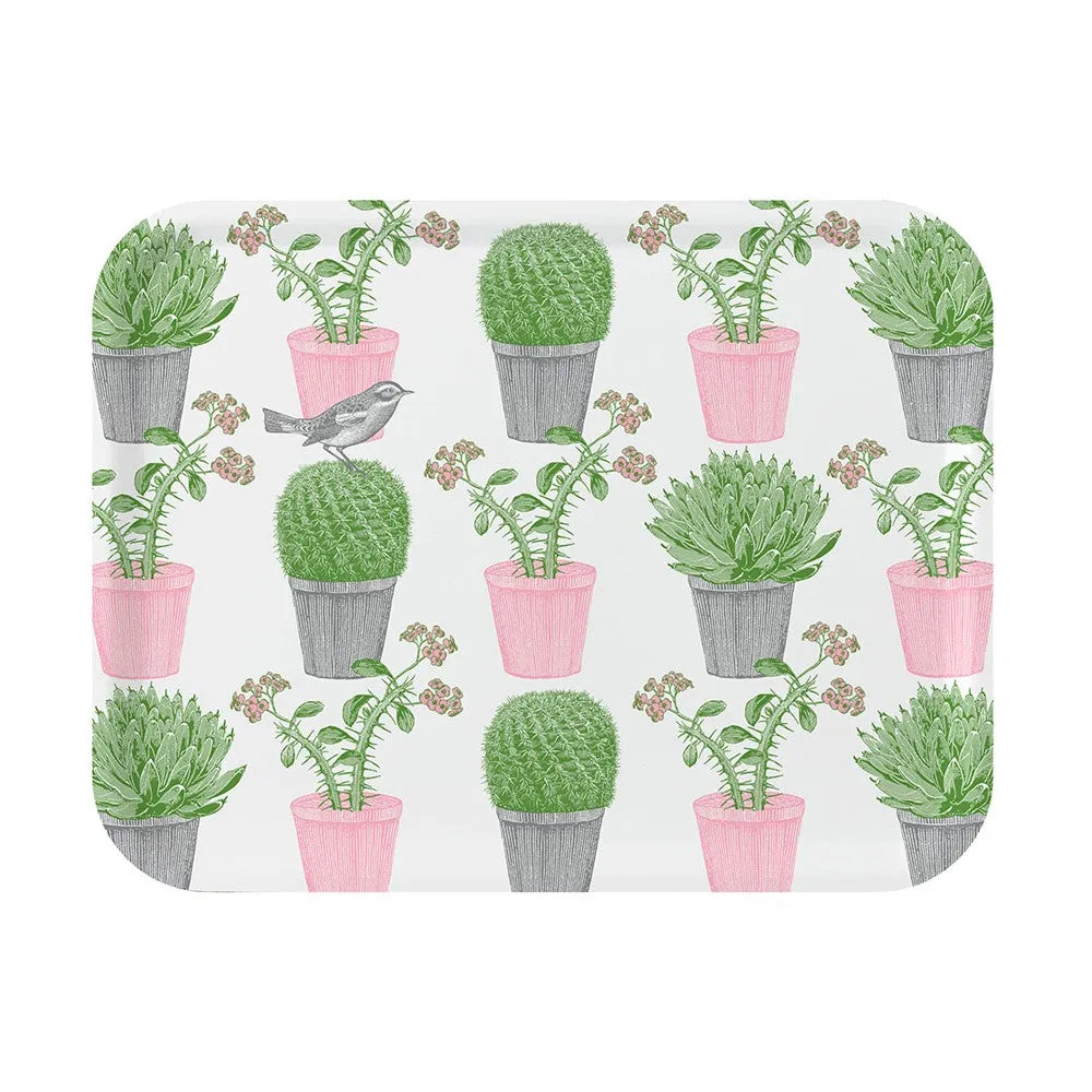 Cactus & Bird Large tray, 43 x 33cm