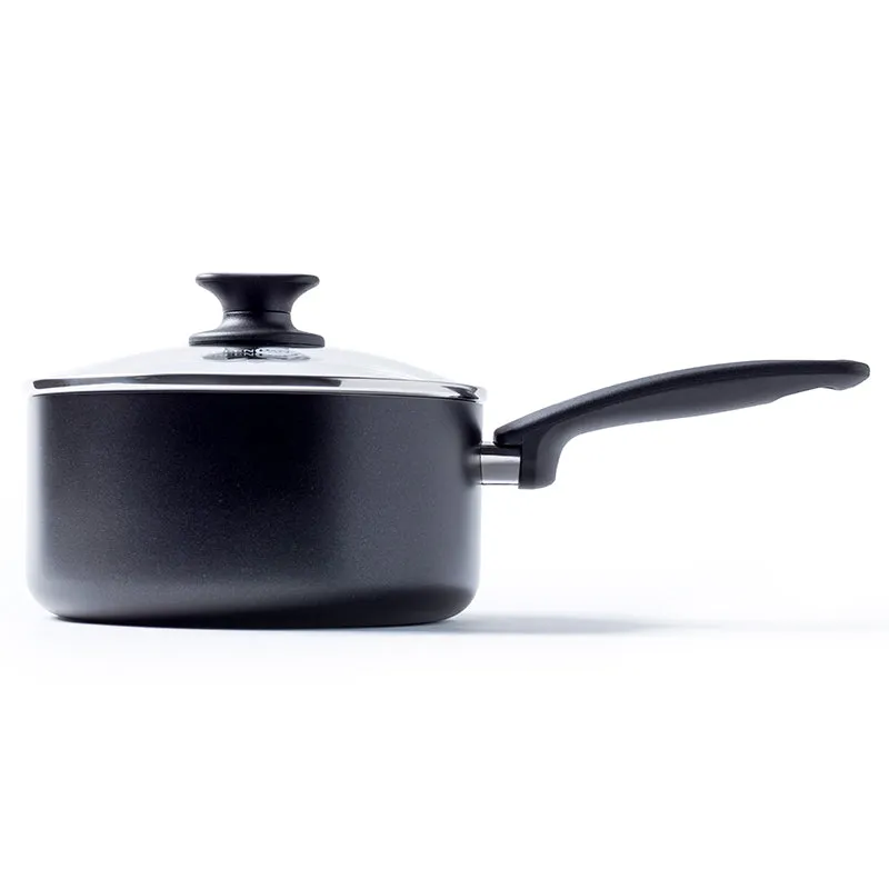 Cambridge Non-Stick 3 Piece Saucepan Set with Lids, Black