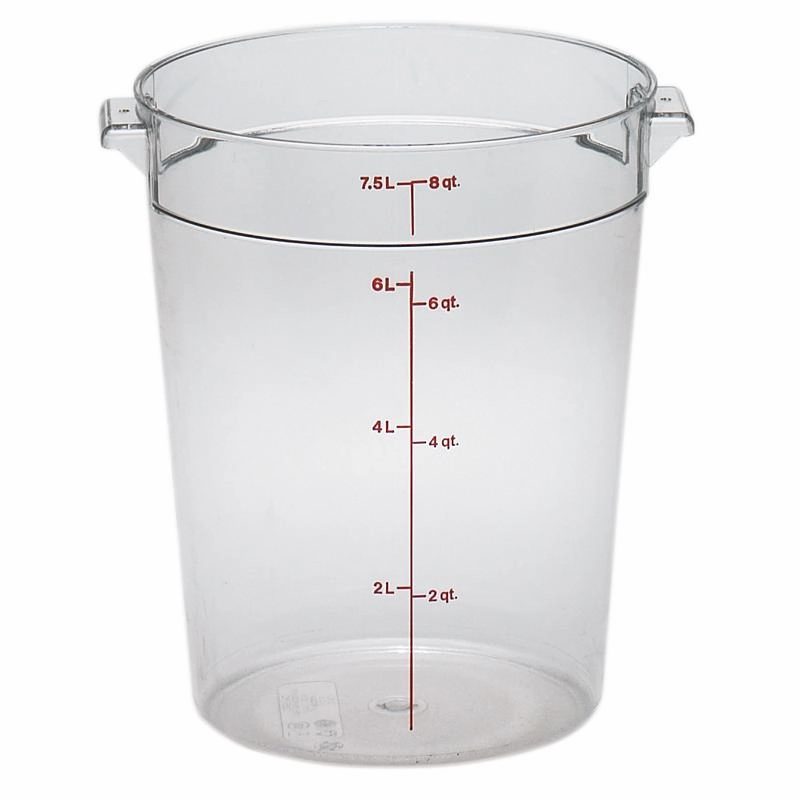 Cambro RFSCW8, 8 Qt Round Food Storage Container, Clear Figurines,Home Decor Statues