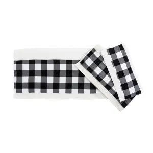 Camille Buffalo Check 3-PC Bath Towel Set, Black Buffalo Check bathroom furniture, vanity cabinet