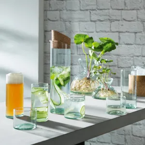 Canopy Set of 4 tumbler, 350ml, clear ceramic platter, appetizer tray