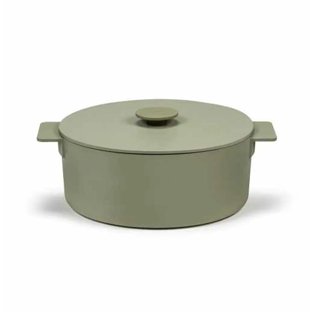 Casserole dish, H12 x W20 x L26cm, Serax, Surface, Green curtain fabric, upholstery textile