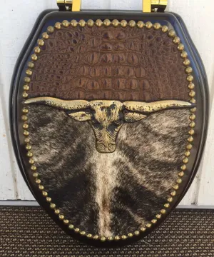 Cattlemans Leather Deco Toilet Seat wall sconce light, hallway light