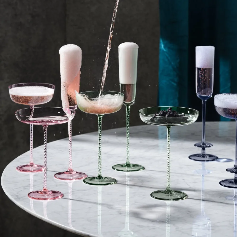 Champagne Theatre Set of 2 Saucers - 190ml; Midnight Blue