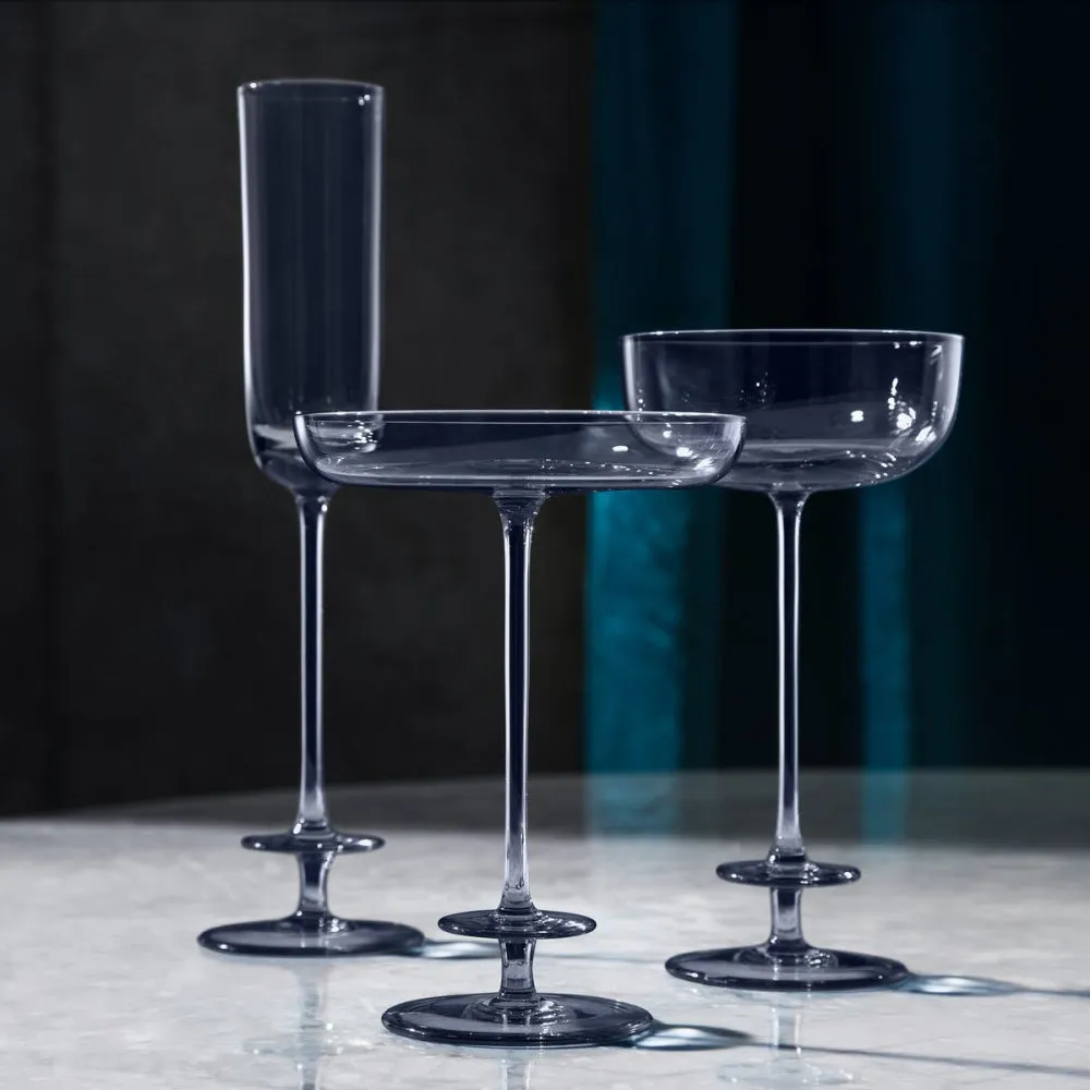 Champagne Theatre Set of 2 Saucers - 190ml; Midnight Blue