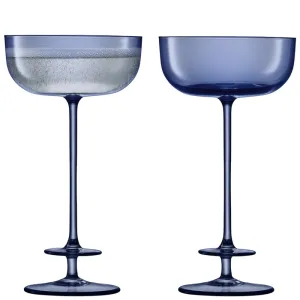 Champagne Theatre Set of 2 Saucers - 190ml; Midnight Blue ceramic platter, appetizer tray