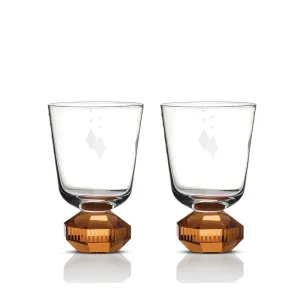 Chelsea Set of 2 crystal glasses, Rouge ceramic platter, appetizer tray