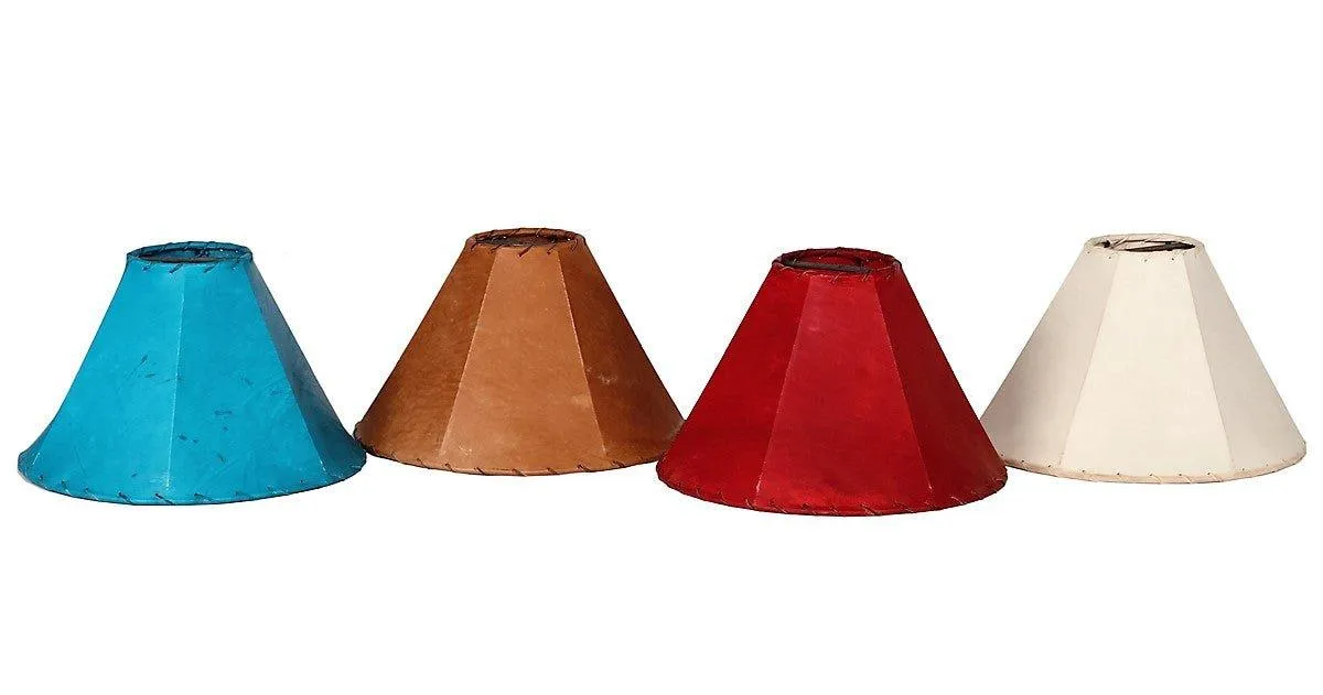 Chestnut Dyed Rawhide Lamp Shades
