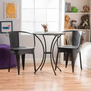 Childrens Black Table Chat Set - NH994003 patio chairs, outdoor seating