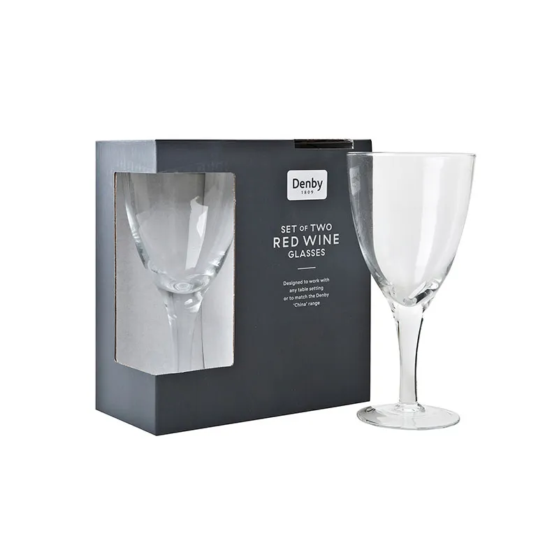 China Set of 2 Red Wine Glasses, 400ml, Clear