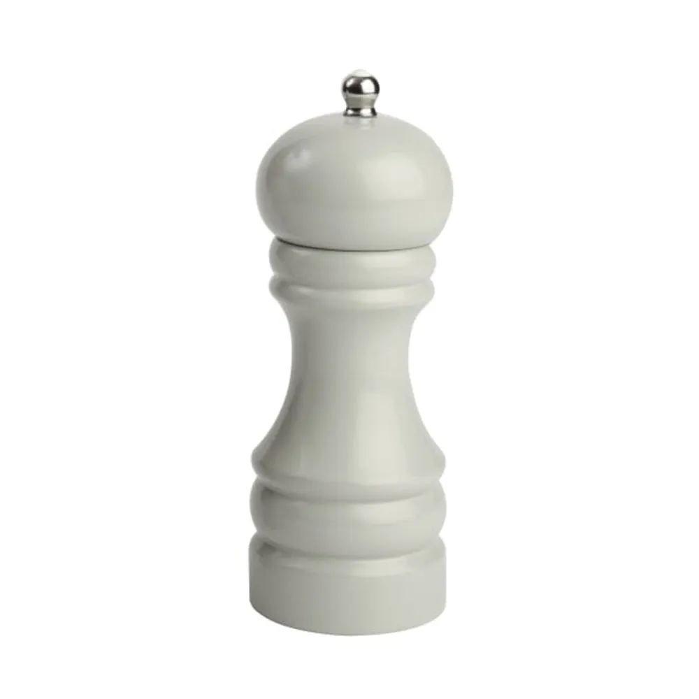Classic Capstan Salt Mill, Grey napkin rings, dining placemats