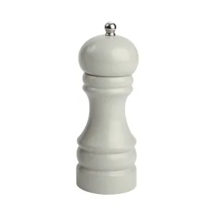 Classic Capstan Salt Mill, Grey napkin rings, dining placemats