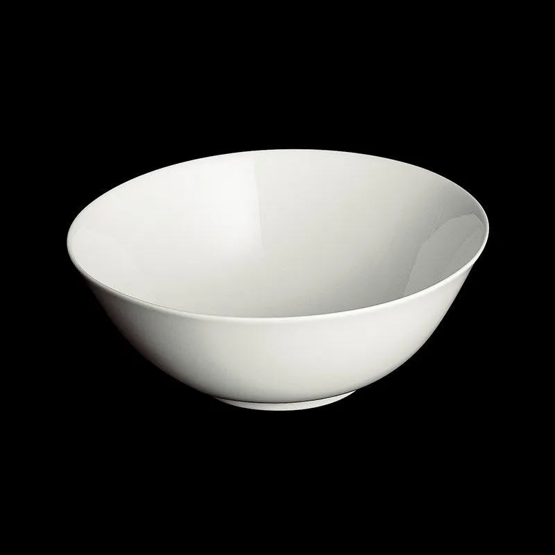 Classic Salad bowl, 28cm, white bone china napkin rings, dining placemats