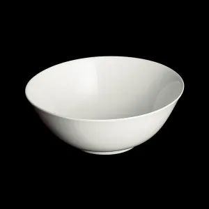 Classic Salad bowl, 28cm, white bone china napkin rings, dining placemats