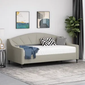 Contemporary Tufted Upholstered Daybed - NH132213 throw blanket, decorative pillow