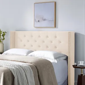 Contemporary Upholstered King / Cal King Headboard - NH866113 queen headboard, wooden headboard