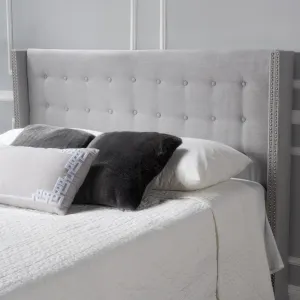 Contemporary Upholstered Queen Headboard w/ Button Tufting - NH226992 queen headboard, wooden headboard