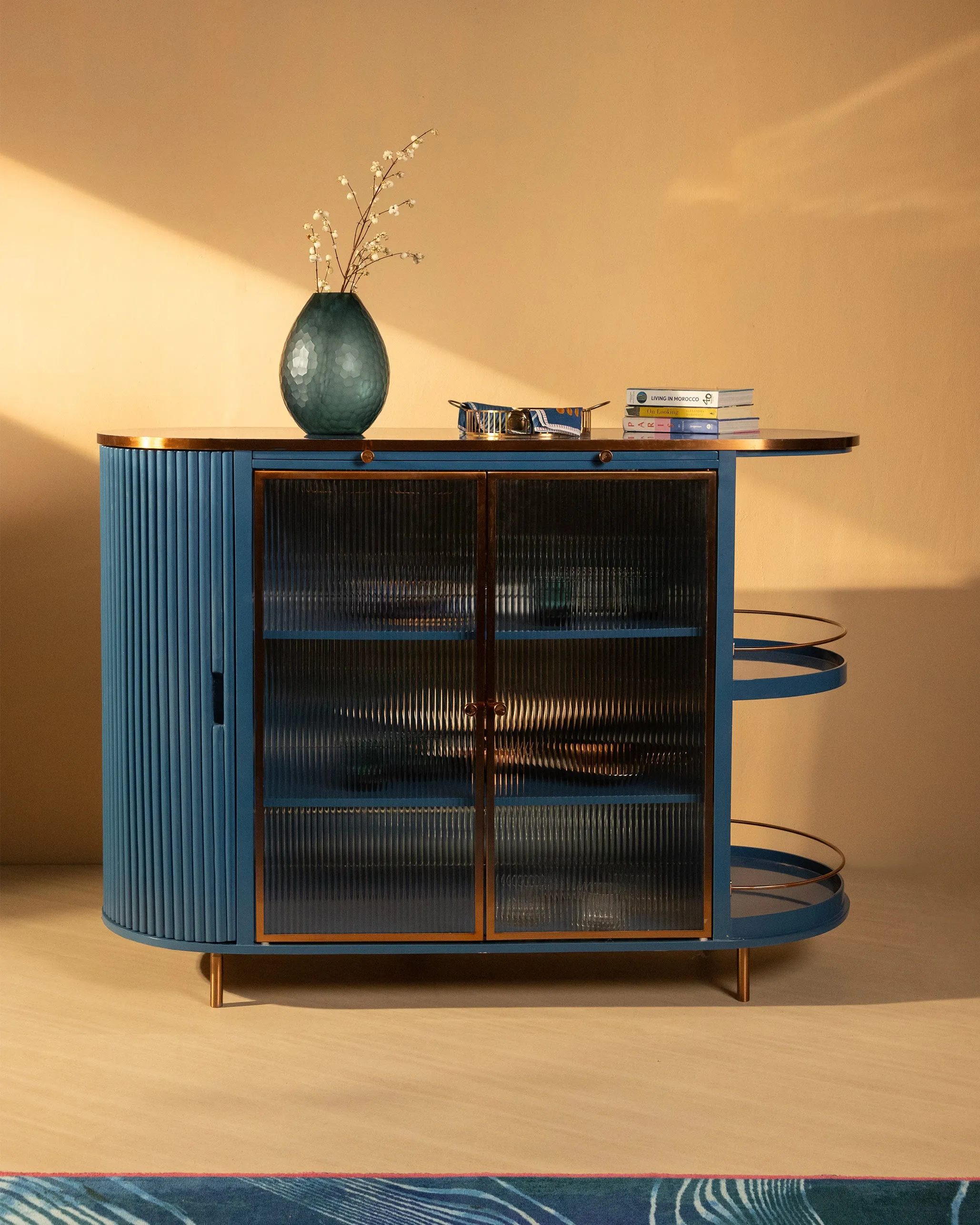 Contours of Time Cabinet entry bench, shoe rack