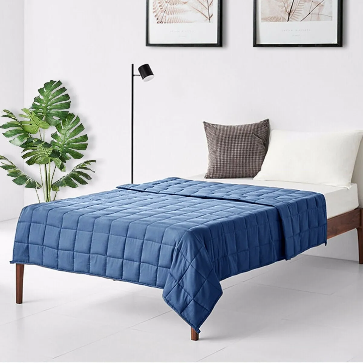 Cooling Weighted Blanket, Luxury Cooling Silk Sewed in Cotton, 41"x60" | 7lbs/10lbs