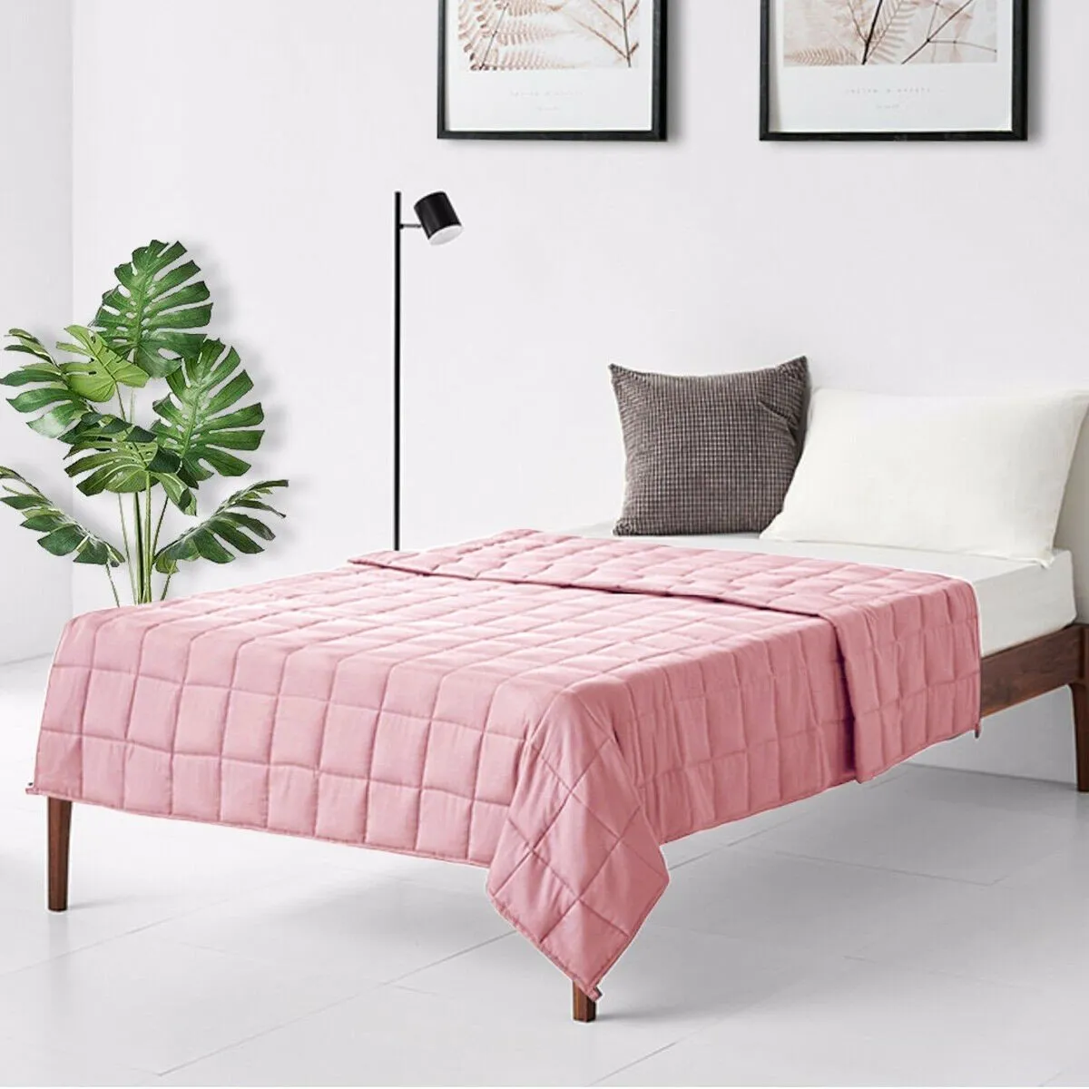 Cooling Weighted Blanket, Luxury Cooling Silk Sewed in Cotton, 41"x60" | 7lbs/10lbs