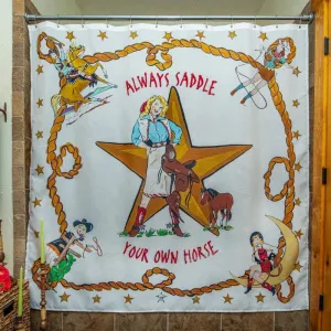 Cowgirl Up Shower Curtain bathroom furniture, vanity cabinet