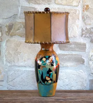 Coyote Hand Painted Southwestern Table Lamps ceiling light, pendant lamp