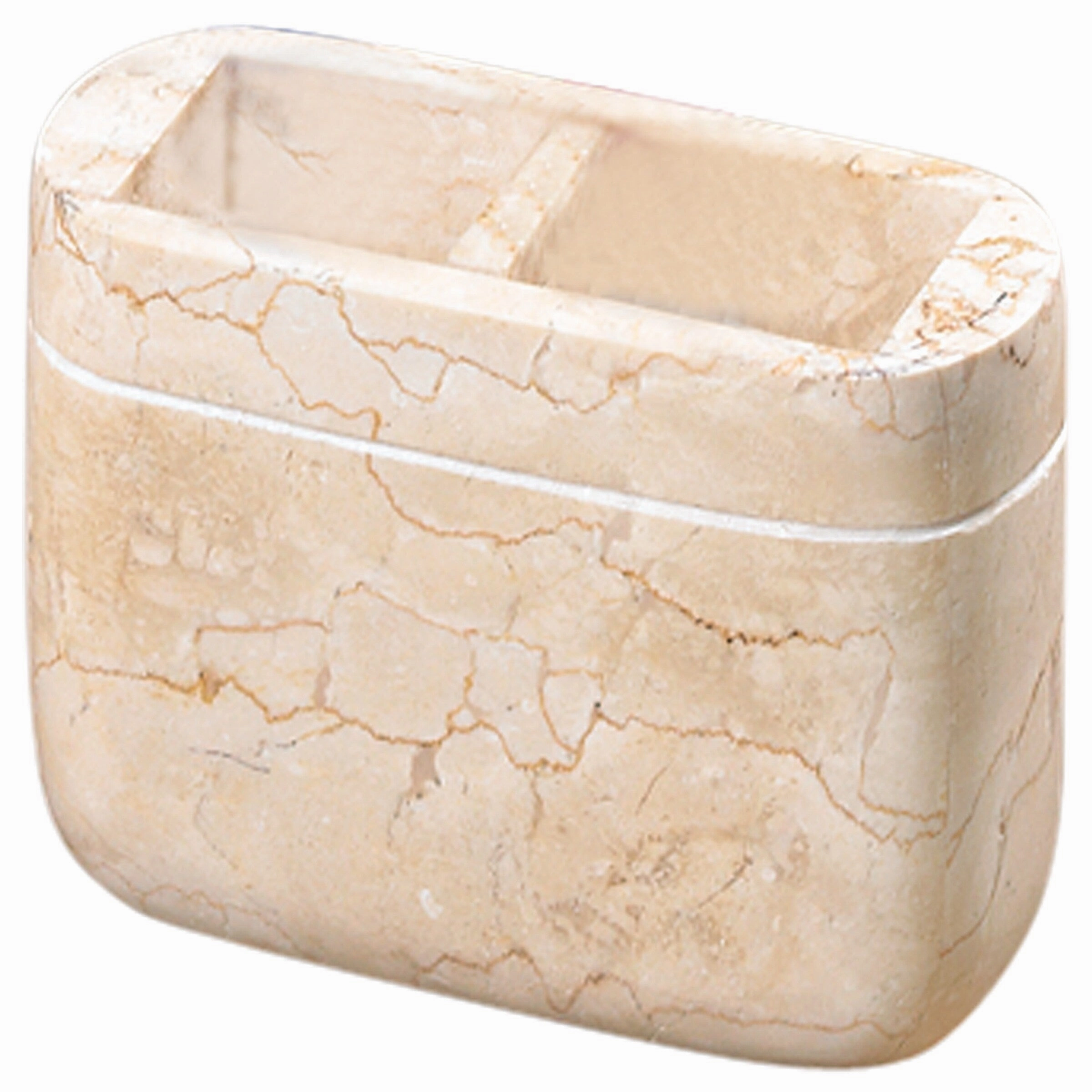 Creative Home Champagne Marble Stone Toothbrush, Tooth Brush Holder, Paste Holder - Beige Toothbrush Holder,Bathroom Organizer