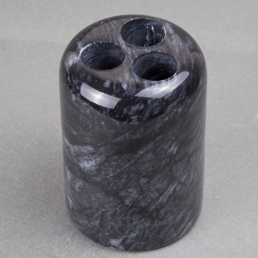 Creative Home Spa Collection Black Marble Toothbrush Holder, Tooth Brush Holder