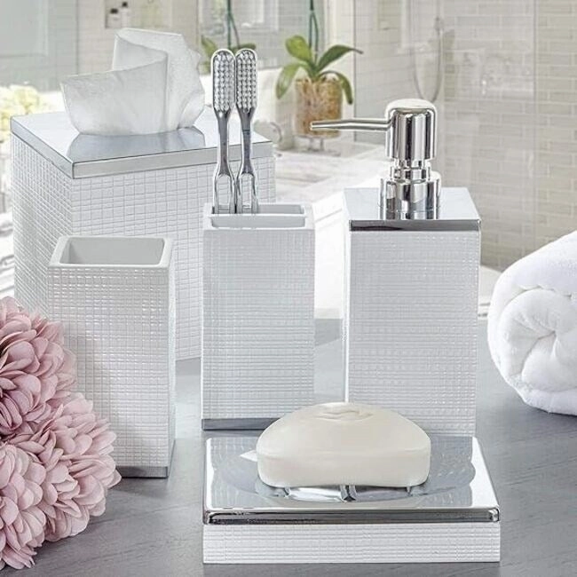 Creative Scents Estella White Toothbrush Holder