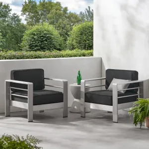 Crested Bay Outdoor Aluminum Club Chairs with Optional Sunbrella Cushions patio chairs, outdoor seating