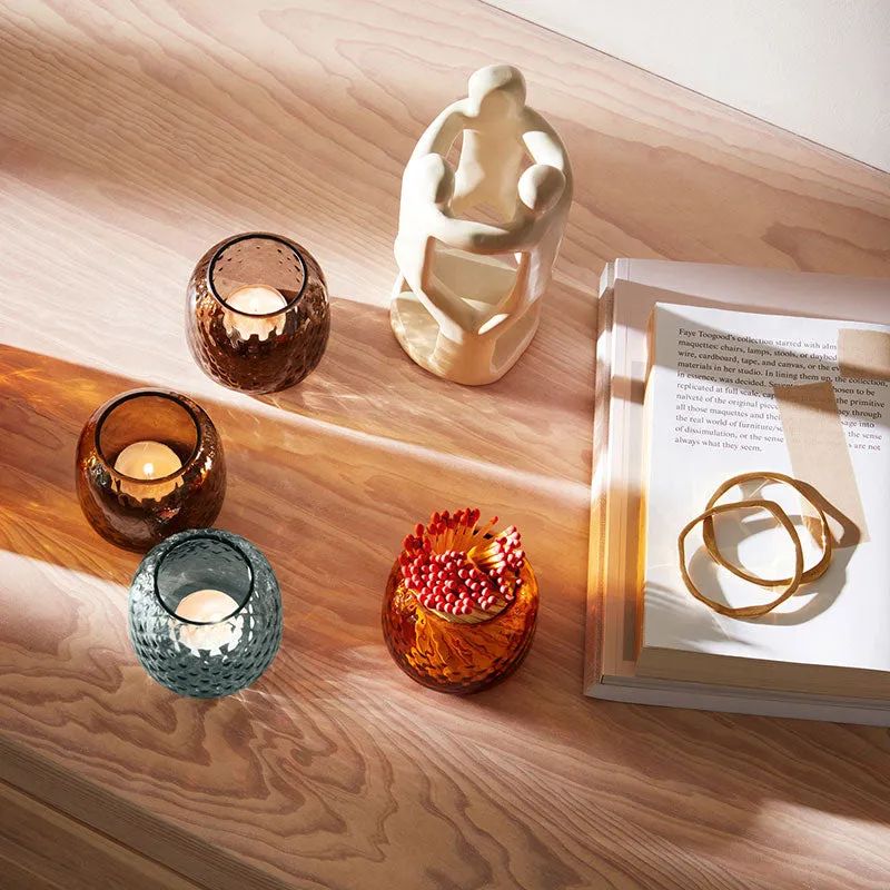 Dapple Tealight/Vase H7cm, Woodland Green