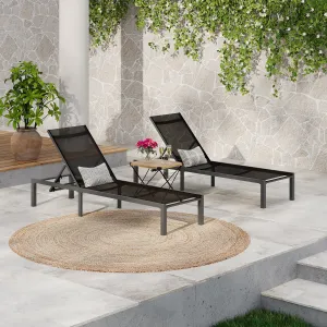 Deburoe Outdoor Adjustable Chaise Lounge(Set of 2) patio chairs, outdoor seating