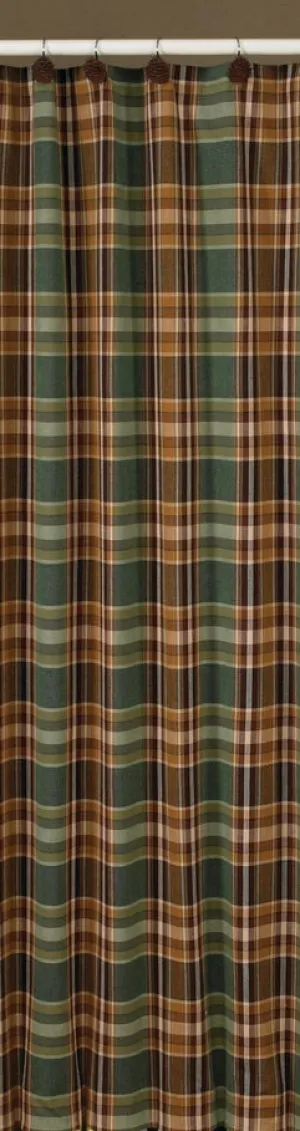 Deep Woods Plaid Shower Curtain 3 piece sofa set, living room set