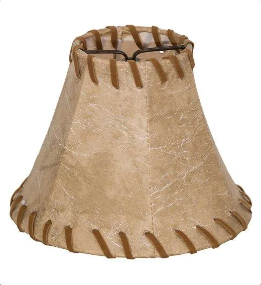 Distressed Faux Leather Lamp Shade 6"