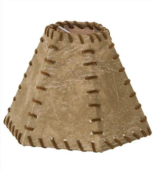 Distressed Faux Leather Lamp Shade 7"