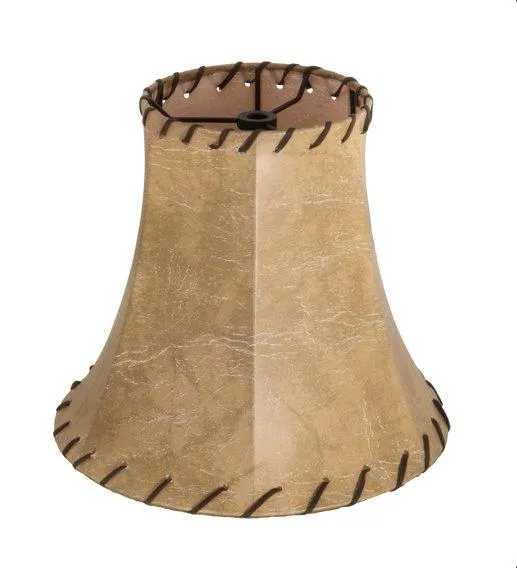 Distressed Faux Leather Lamp Shade 8"