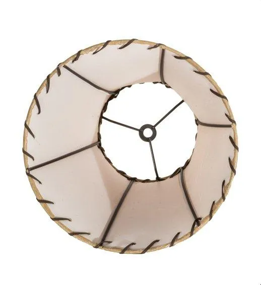 Distressed Faux Leather Lamp Shade 8"