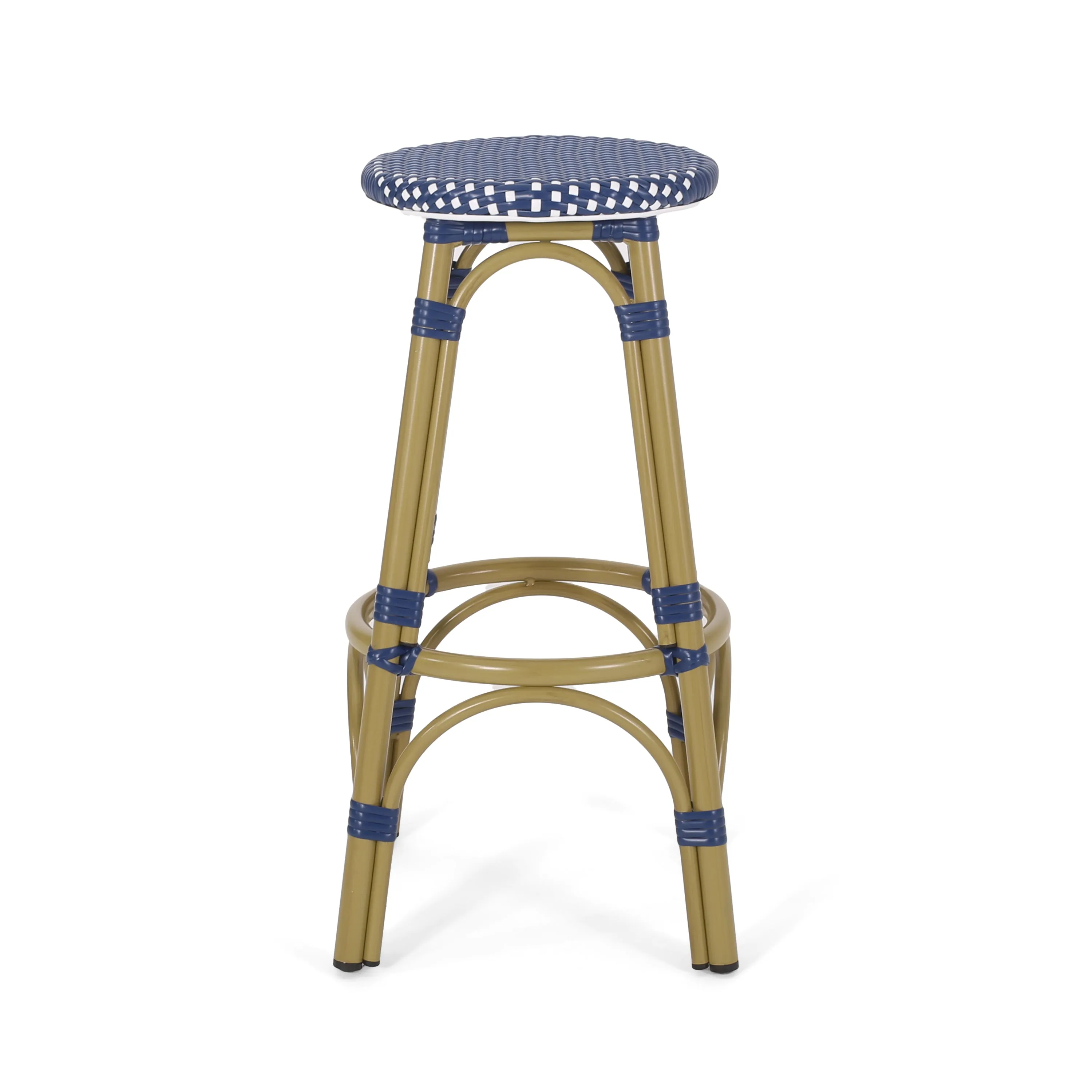 Dohney Outdoor French Aluminum 29.5 Inch Barstools, Set of 2