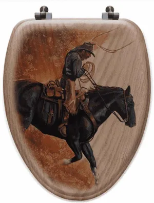 Downhill Ride Western Toilet Seat wall sconce light, hallway light
