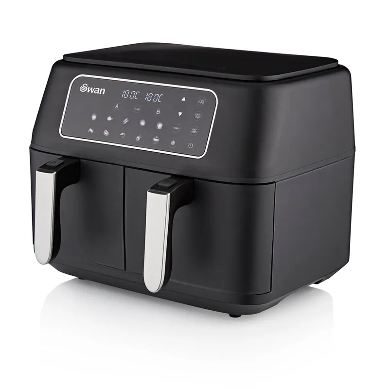 Dual Smart Air Fryer, 9L, Black lamp shade, drum shade
