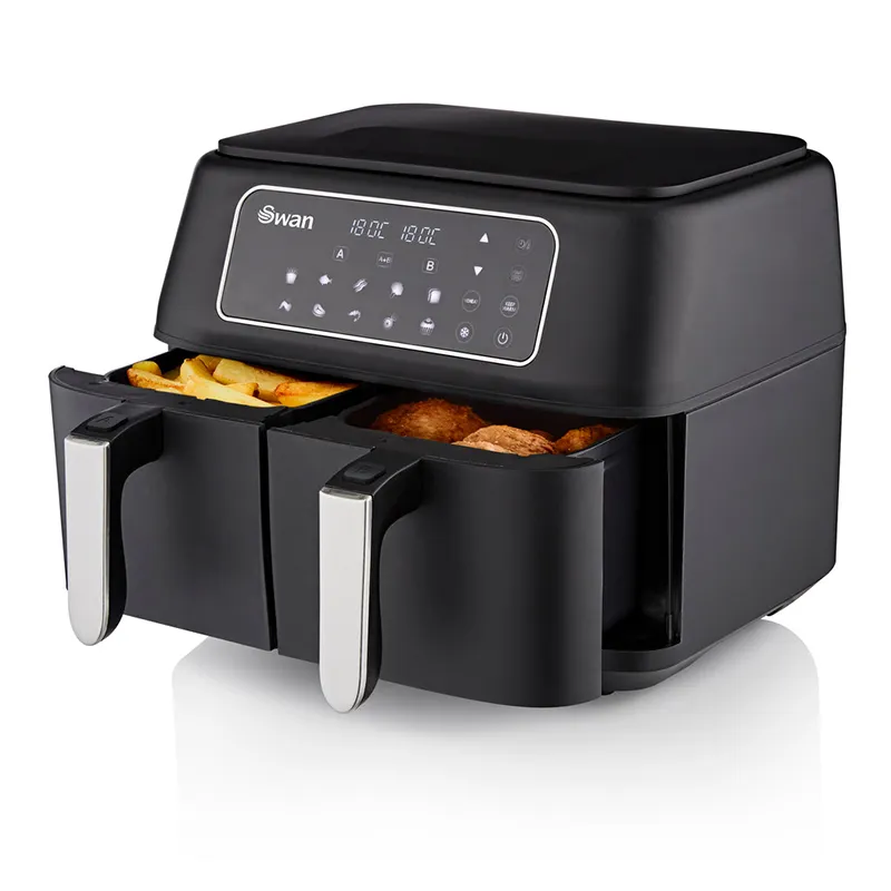Dual Smart Air Fryer, 9L, Black