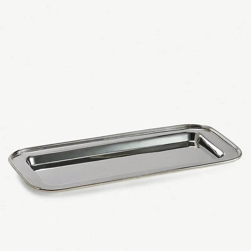 Durban Tray, 56 x 40.6 x 1.9cm, silver napkin rings, dining placemats