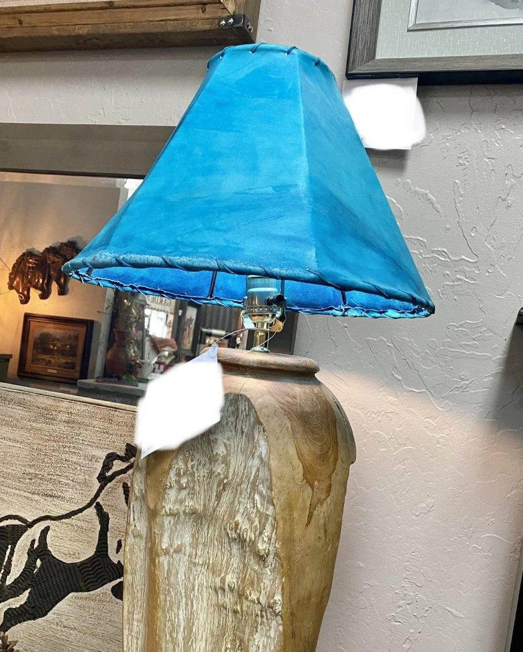 Dyed Rawhide Lamp Shades
