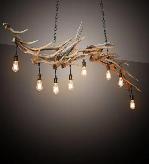 Edison Elk Antlers Chandelier mattress topper, bed base
