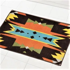 El Cerro Southwestern Accent Rug bath rugs, non-slip bathroom mat